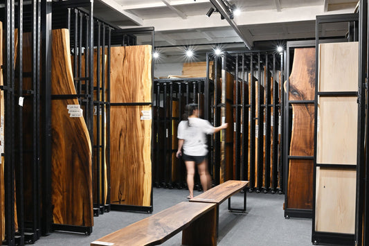 Solid Wood Slab Showroom at Henderson Road in Singapore
