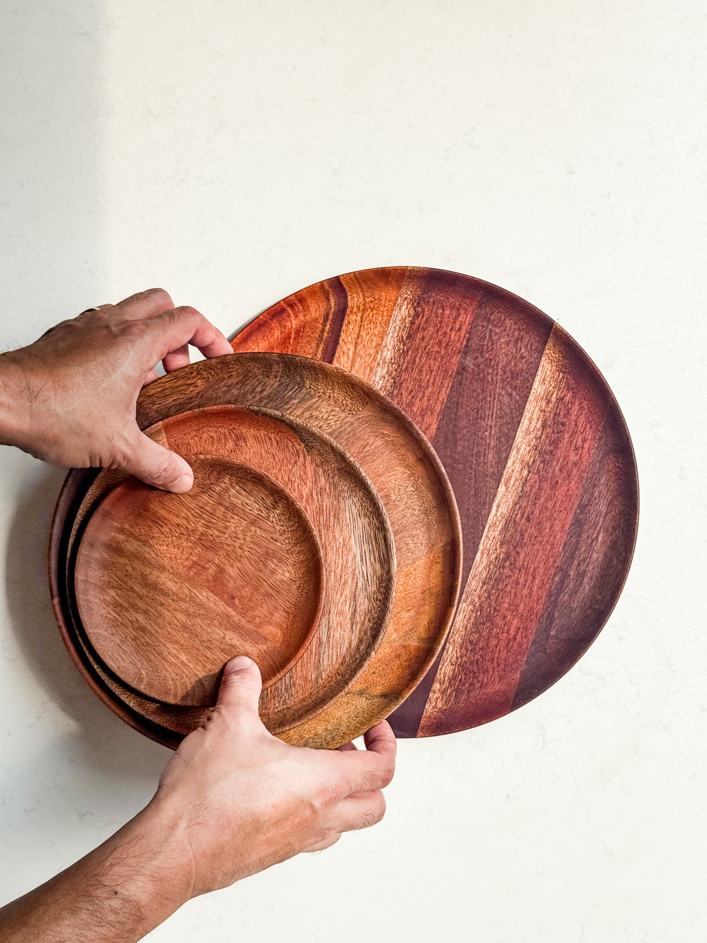 Mori Round Wooden Plate