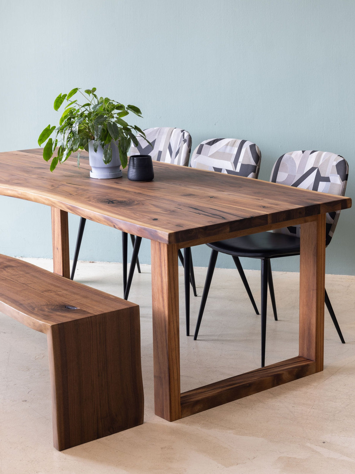 Straight Table Design Straight Dining Table Leg in Wood - The Table Guy – shopthetableguy